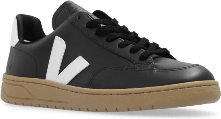 Veja V-12 Leren sneakers Black Heren