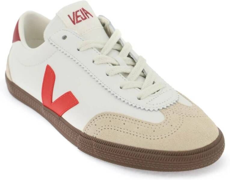 Veja Volleyball Sneakers O.t. Leer Suède White Heren