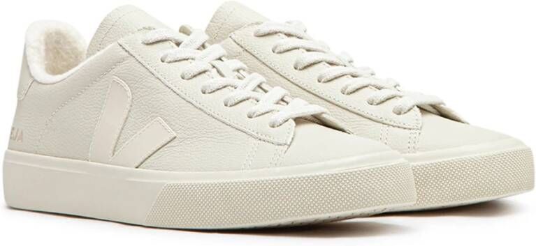 Veja Winter Chromevrij Leren Sneakers Beige Heren