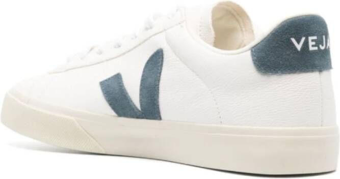 Veja Witte Campo Sneakers met Blauw Logo White Heren