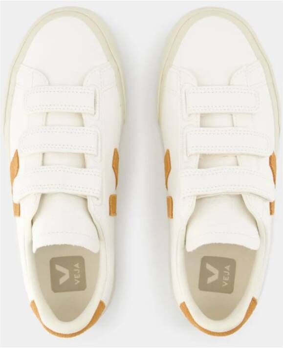 Veja Witte Leren Logo Sneakers White Dames