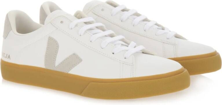 Veja Witte Leren Sneakers Campo Extra White Heren