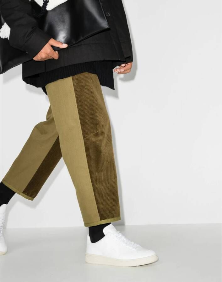 Veja Witte Leren Sneakers Logo Rubberen Zool White Dames