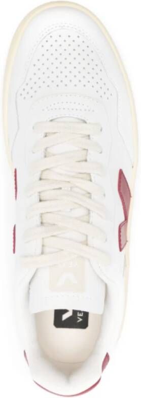 Veja Leren Sneakers met Rood Logo White Heren