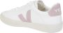 Veja Witte leren sneakers met roze suède White Dames - Thumbnail 3