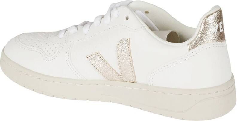 Veja Witte Leren Sneakers met Rubberen Zool White Dames