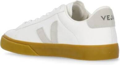 Veja Witte Leren Sneakers Ronde Neus White Heren