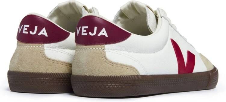 Veja Witte Leren Volley Sneakers White Dames