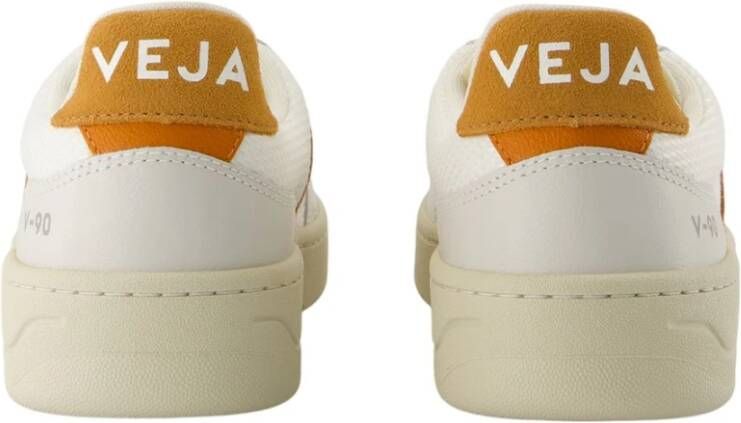 Veja Witte Nylon Sneakers Ronde Neus