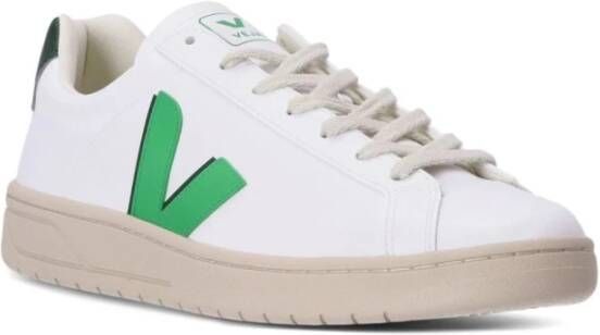 Veja Witte Sneakers Groen Logo Vetersluiting White Heren