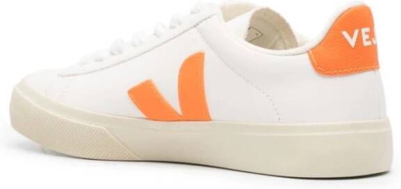 Veja Witte Sneakers met Oranje Accenten White Dames