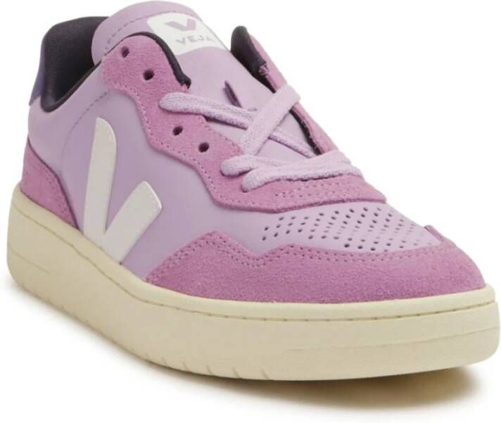 Veja Paarse Sneakers V-90 Orchidee Wit Purple Dames