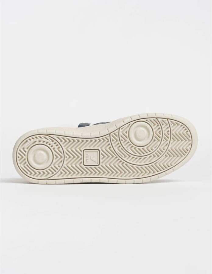 Veja Witte V-10 Sneakers met Blauwe Details Wit Heren