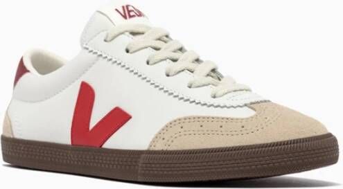 Veja Zachte Leren Volley Sneakers White Heren