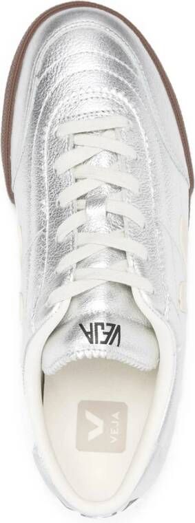 Veja Zilver-tone Logo Sneakers Veters Panelen