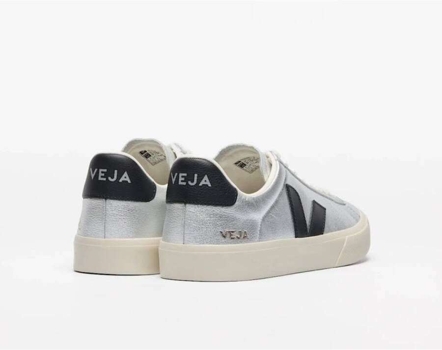 Veja Zilveren Leren Sneakers