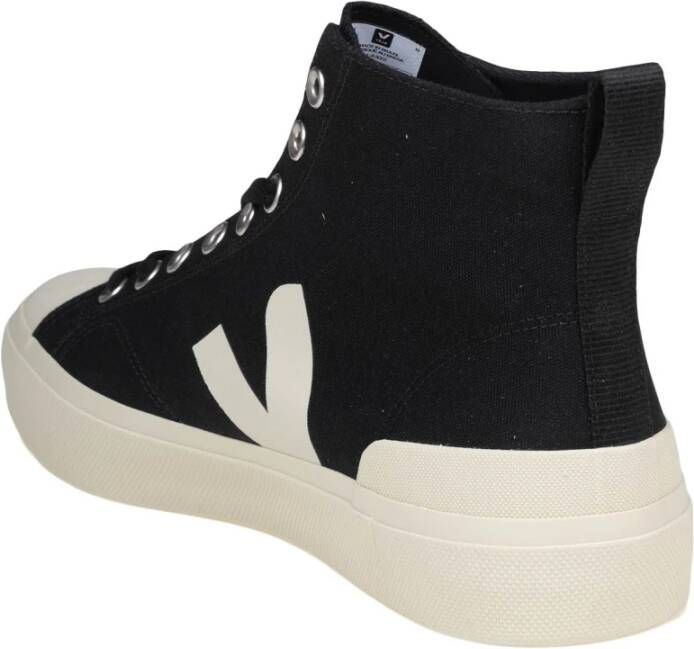 Veja Zwarte Canvas Hoge Sneakers Zwart Heren