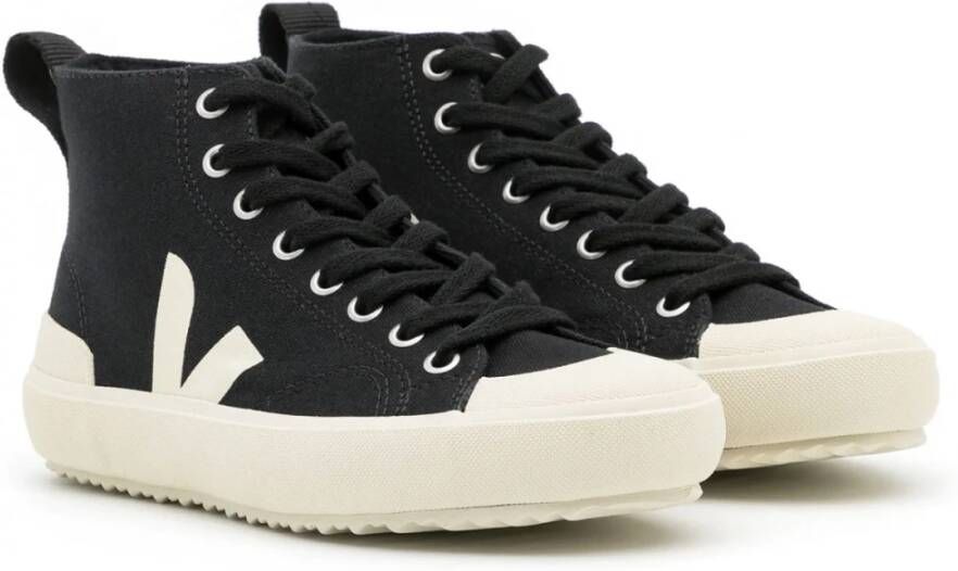 Veja Zwarte Pierre Canvas Schoenen Zwart Heren