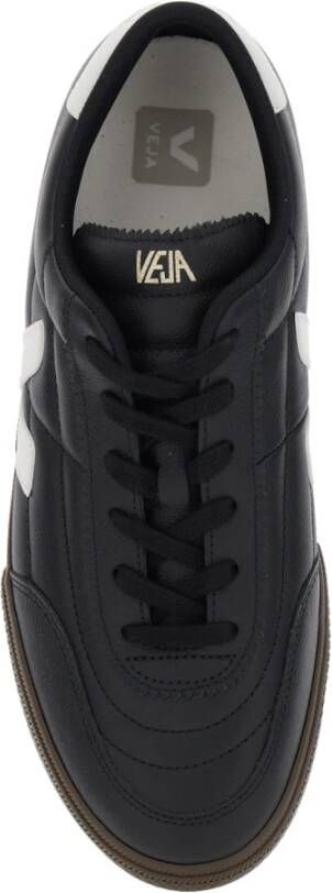 Veja Zwarte Sneakers met Logo en Leren Hiel