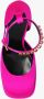 Versace Fuchsia Hak Platform Sandalen met Medusa Charme Pink Dames - Thumbnail 10