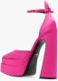 Versace Zijden Satijnen Kristal Applique Pumps Pink Dames - Thumbnail 2