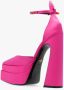 Versace Kristal Applicatie Zijden Satijnen Pumps Pink Dames - Thumbnail 2
