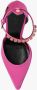 Versace Kristal Applicatie Zijden Satijnen Pumps Pink Dames - Thumbnail 3