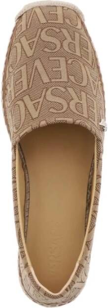 Versace Allover Jacquard Espadrilles Brown Dames