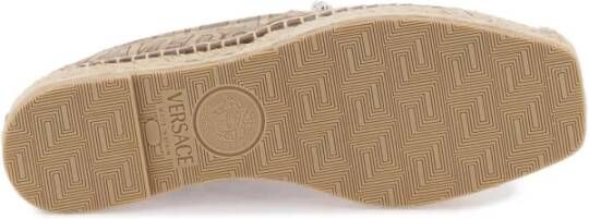 Versace Allover Jacquard Espadrilles Brown Dames