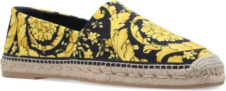 Versace Barocco Print Espadrillas Yellow Heren