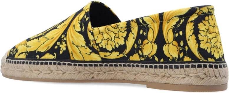 Versace Barocco Print Espadrillas Yellow Heren