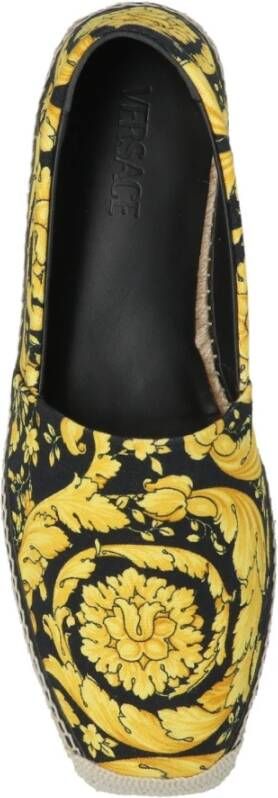 Versace Barocco Print Espadrillas Yellow Heren