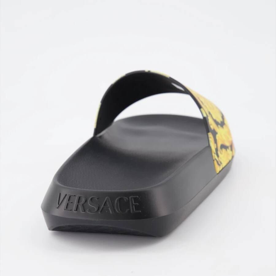 Versace Barocco Slippers Yellow Heren