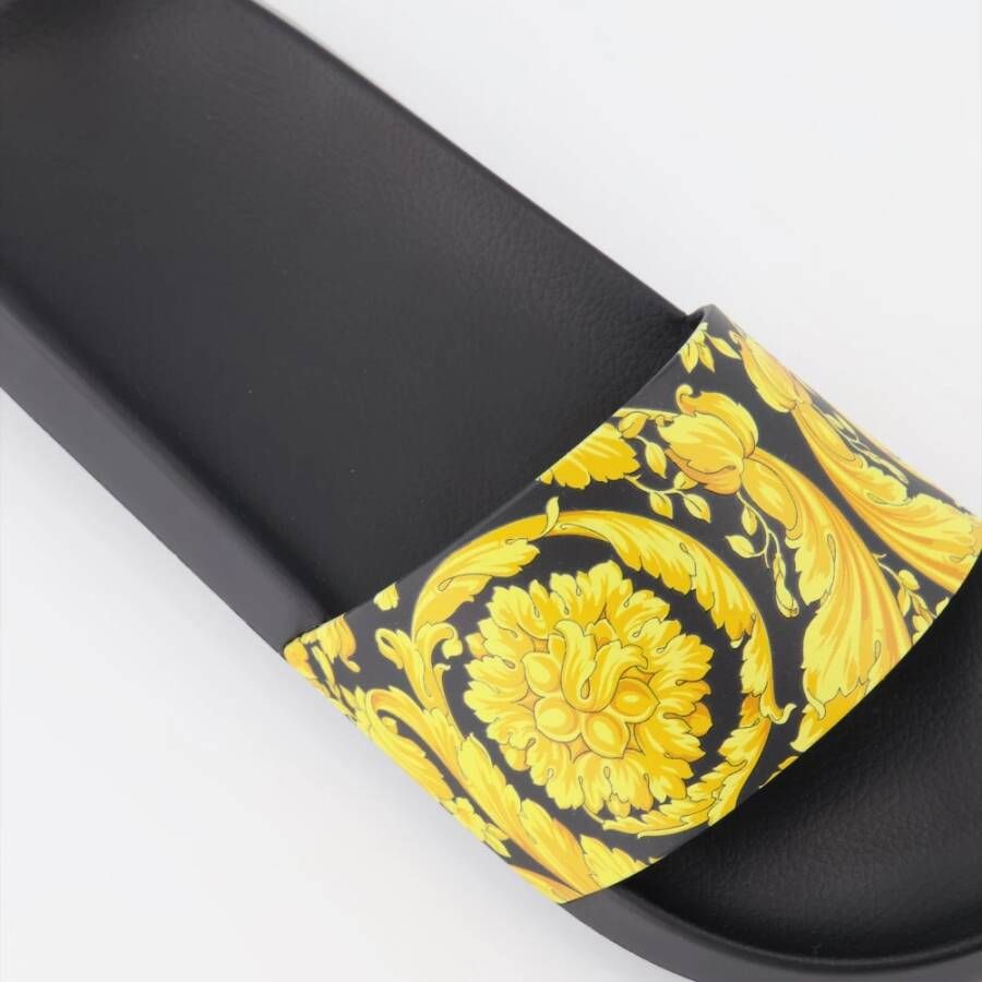 Versace Barocco Slippers Yellow Heren
