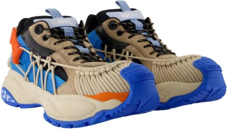 Versace Beige Leren Kokos Sneakers