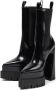Versace Dames enkellaarsjes Medusa zwart gepolijst leer High Heel Platform laarzen 1007143-Dvt51-1B000 - Thumbnail 2