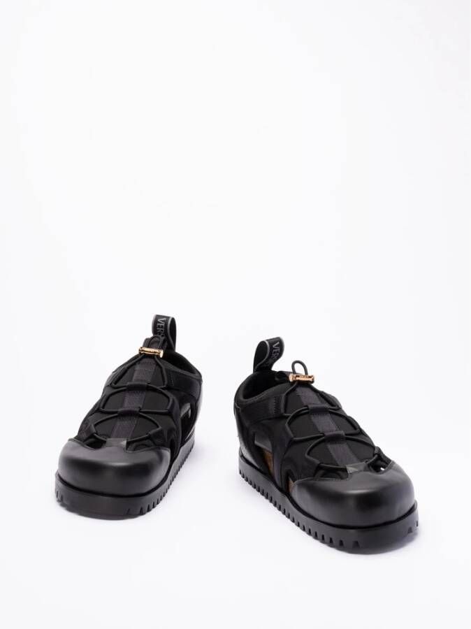 Versace Flat Sandals Black Heren