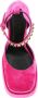 Versace Fuchsia fluwelen medusa aevita Pumps Roze Dames - Thumbnail 2