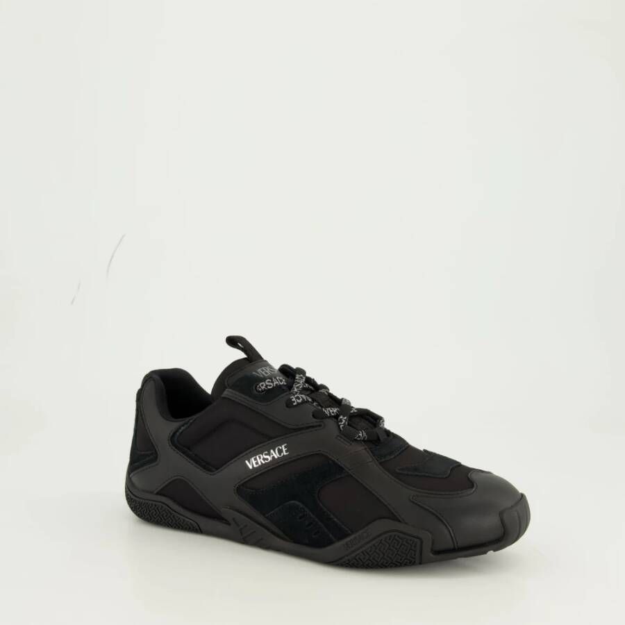 Versace Galaxia Leren Mand Voorjaar-Zomer 2025 Black Heren