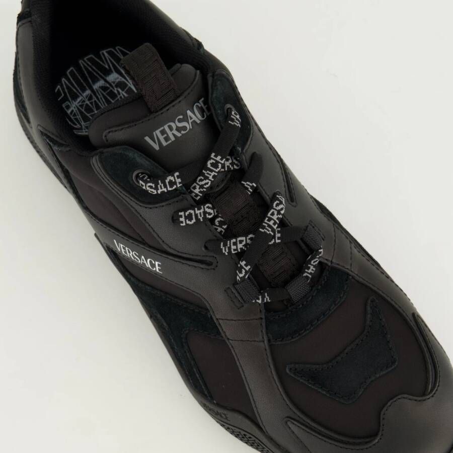 Versace Galaxia Leren Mand Voorjaar-Zomer 2025 Black Heren