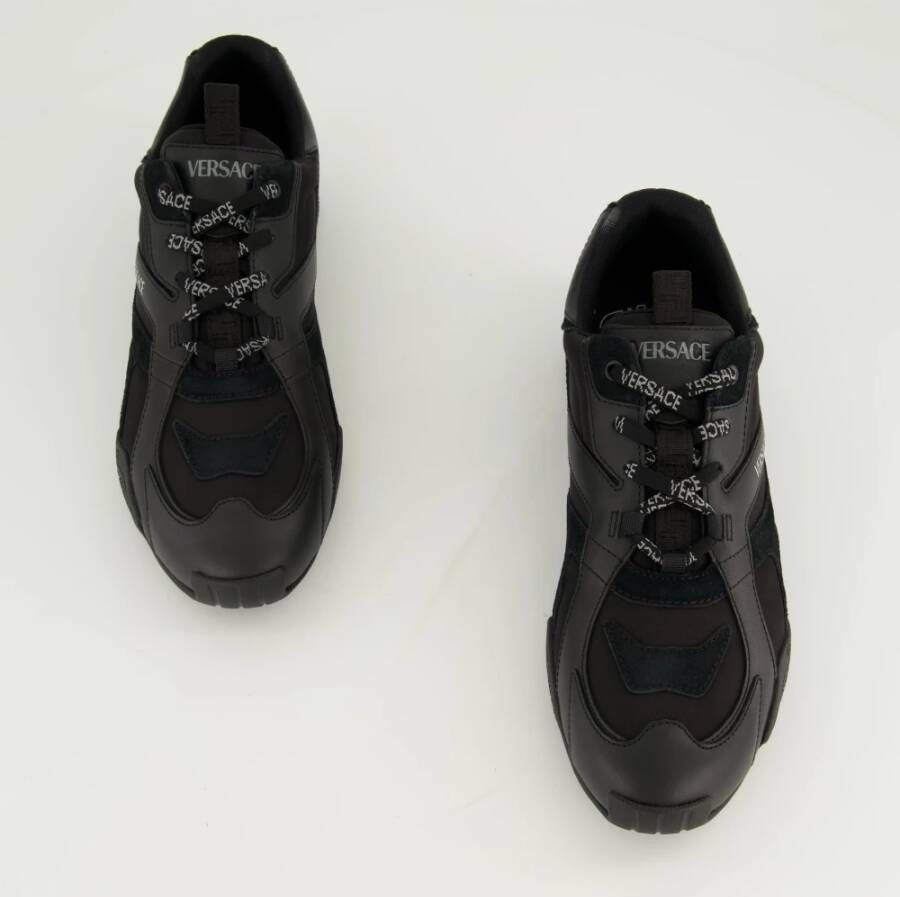 Versace Galaxia Leren Mand Voorjaar-Zomer 2025 Black Heren