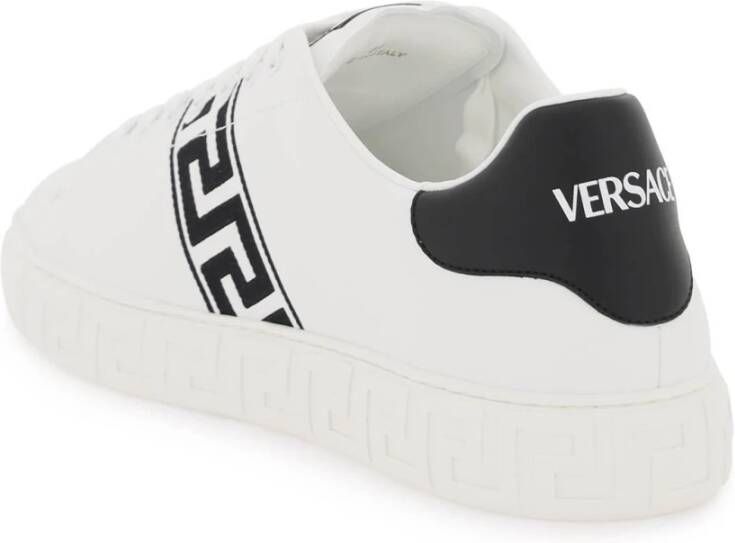 Versace Geborduurde Greca Sneakers White Heren