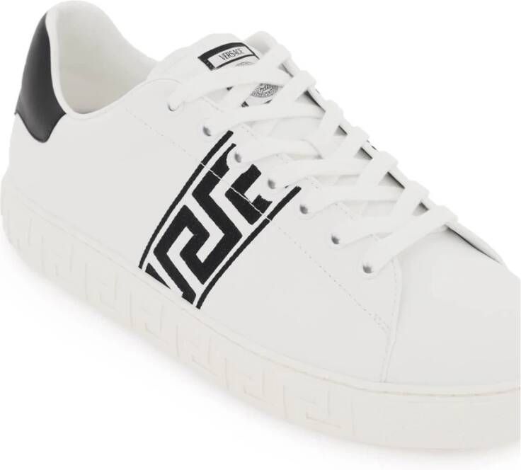 Versace Geborduurde Greca Sneakers White Heren