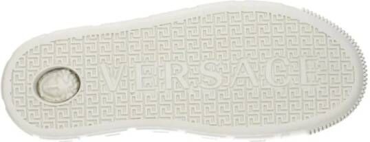 Versace Gouden Stoffen Casual Sneakers met Prints