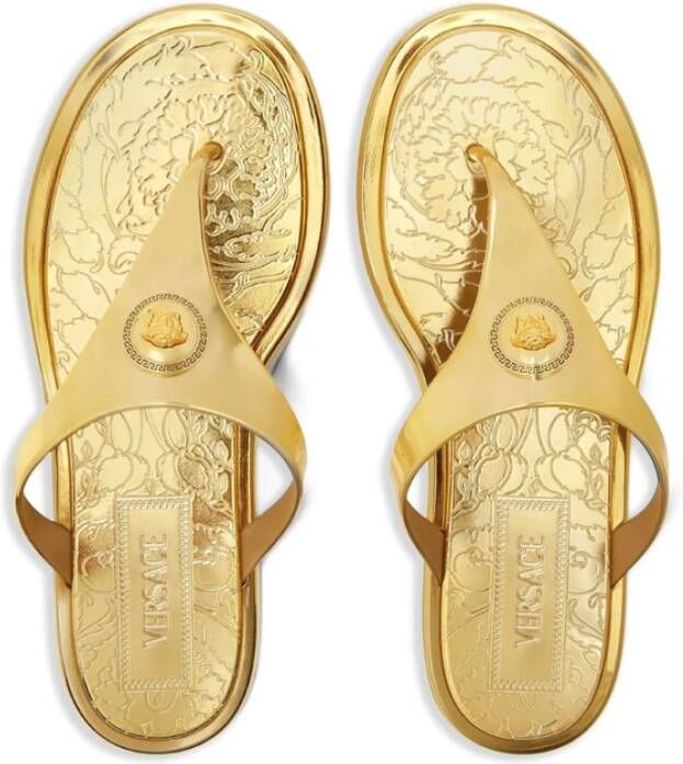 Versace Goudkleurige Slip-On Medusa Teenslippers