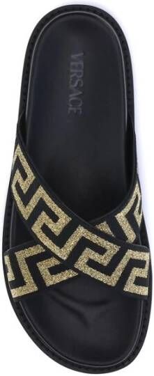 Versace Greca Sandalen met Jacquard Lurex Motief