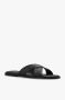 Versace Zwarte Sandaal Regular Fit Geschikt voor Warm Klimaat 100% Leer Black Heren - Thumbnail 7