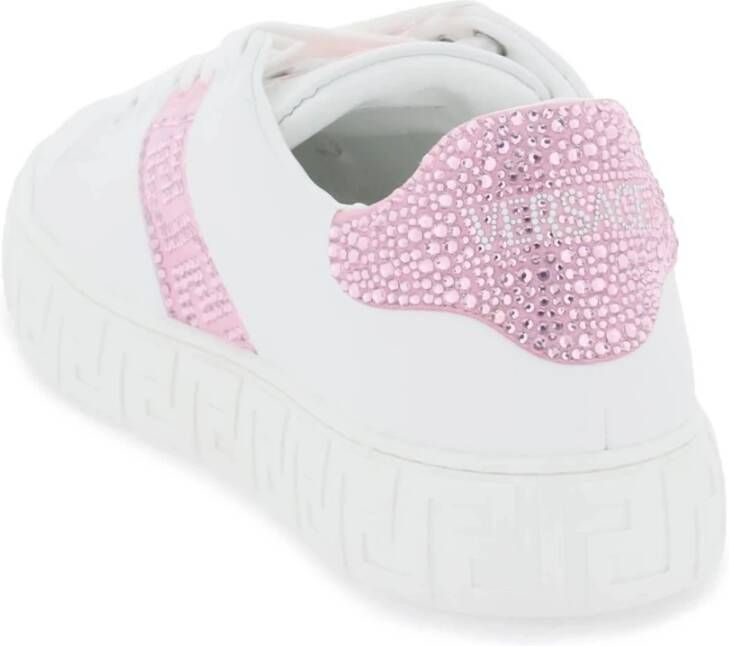 Versace Greca Sneakers met Kristallen White Dames