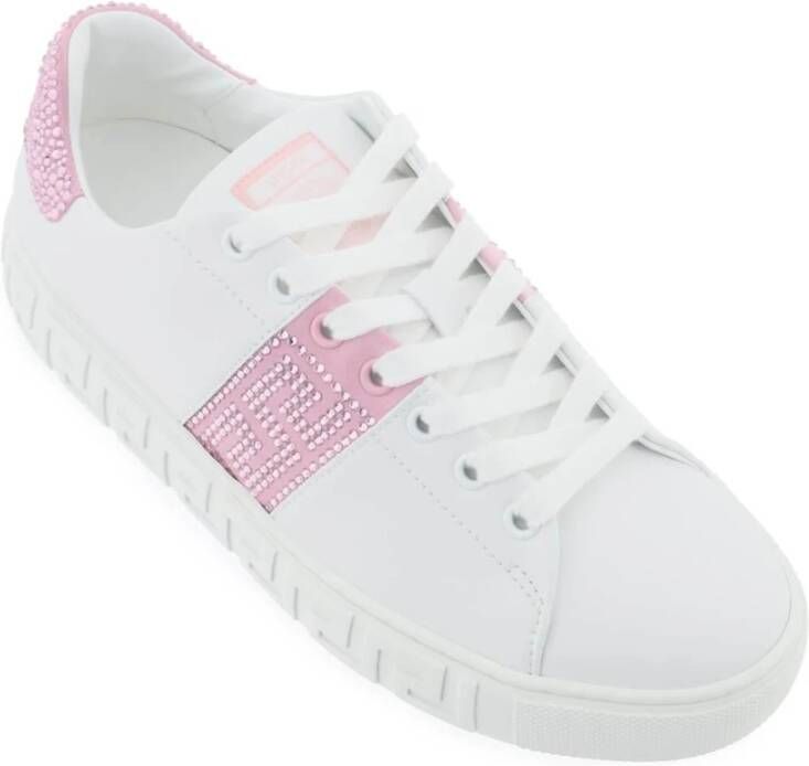 Versace Greca Sneakers met Kristallen White Dames