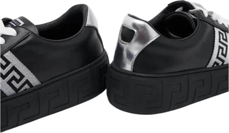 Versace Greca Zwart Zilver Heren Sneakers